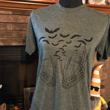 Load image into Gallery viewer, Short Sleeve Skellie hand bat T-Shirt
