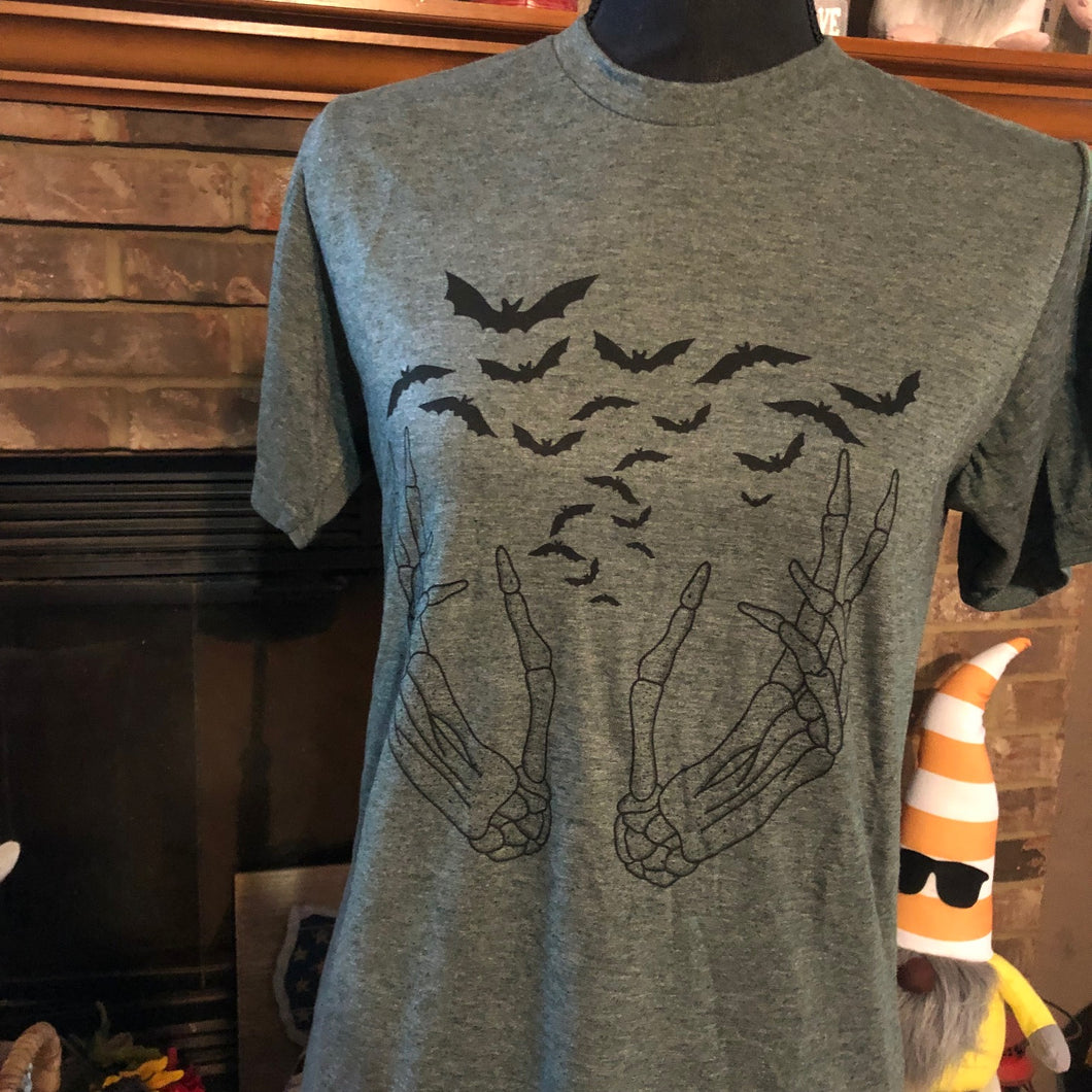 Short Sleeve Skellie hand bat T-Shirt