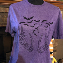 Load image into Gallery viewer, Short Sleeve Skellie hand bat T-Shirt
