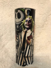 Load image into Gallery viewer, 20 oz Glow in the Dark Tim Burton Tumbler
