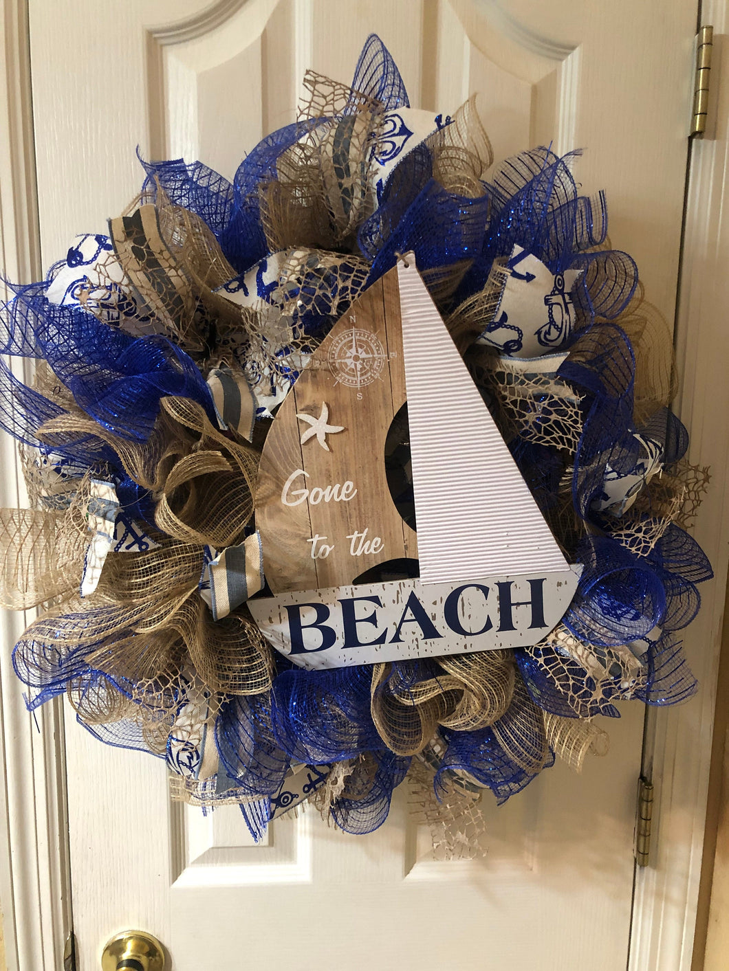 Beach Deco Mesh Wreath