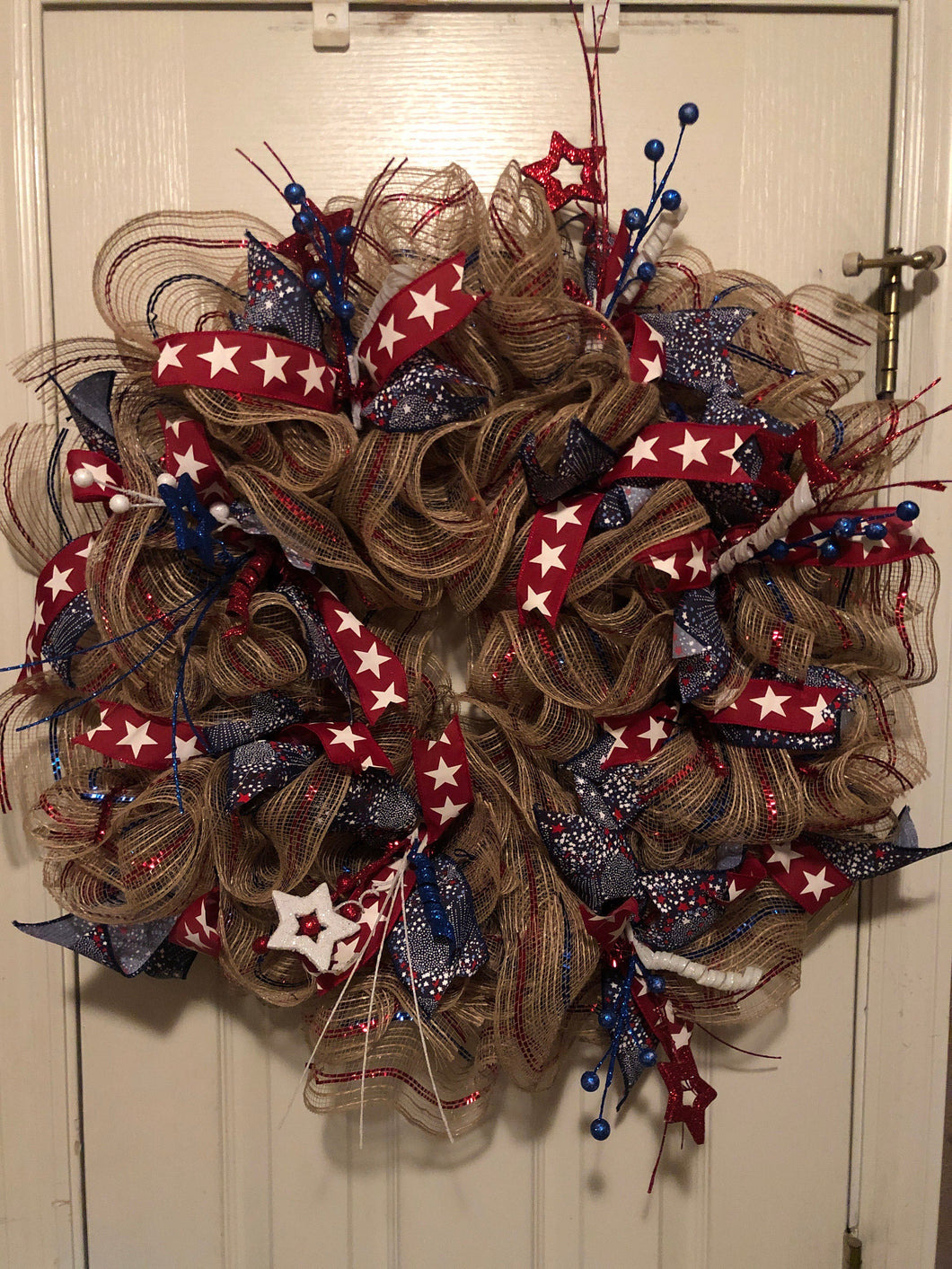 Patriotic Red, White and Blue Wreath
