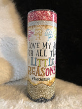 Load image into Gallery viewer, 20 oz Teacher/Pencil Sublimation Tumbler
