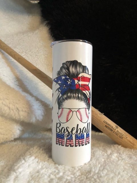 20 oz  Baseball Mama Sublimation Tumbler