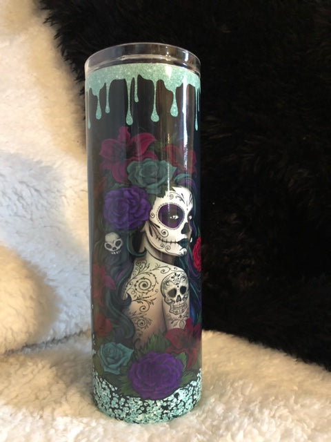 20 oz Sugar Skull Tumbler