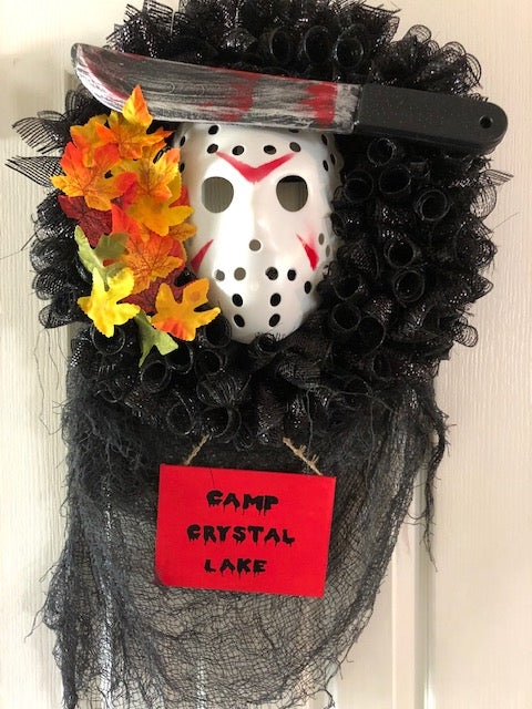 Friday the 13th Hockey Mask Wreath